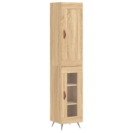 Buffet haut Chêne sonoma 34,5x34x180 cm Bois d'ingénierie 2