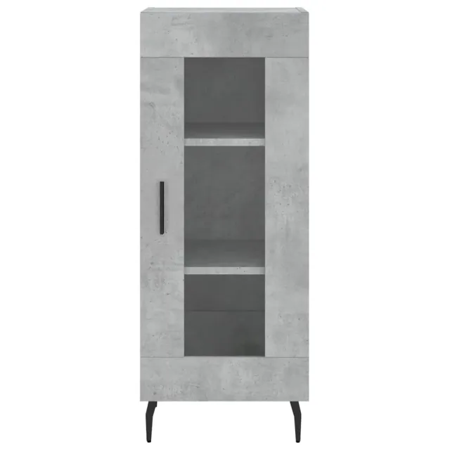 Buffet haut Gris béton 34,5x34x180 cm Bois d'ingénierie