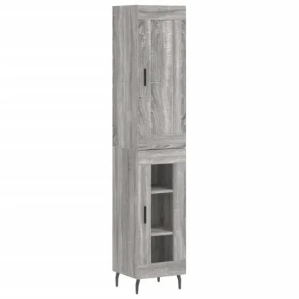 Buffet haut Sonoma gris 34,5x34x180 cm Bois d'ingénierie 2