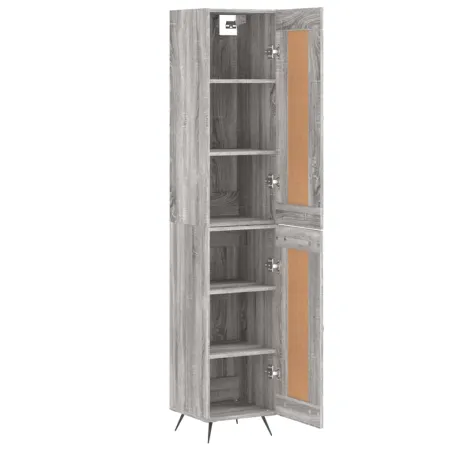 Buffet haut Sonoma gris 34,5x34x180 cm Bois d'ingénierie