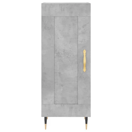 Buffet haut Gris béton 34,5x34x180 cm Bois d'ingénierie