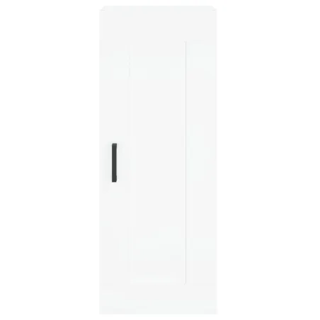 Buffet haut Blanc 34,5x34x180 cm Bois d'ingénierie