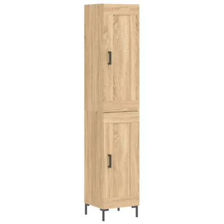 Buffet haut Chêne sonoma 34,5x34x180 cm Bois d'ingénierie 2