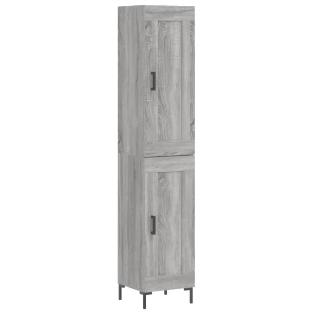 Buffet haut Sonoma gris 34,5x34x180 cm Bois d'ingénierie