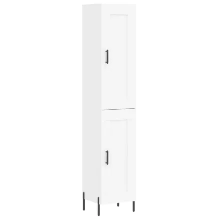 Buffet haut Blanc 34,5x34x180 cm Bois d'ingénierie 2