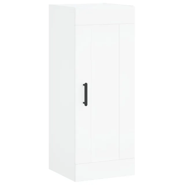 Buffet haut Blanc 34,5x34x180 cm Bois d'ingénierie