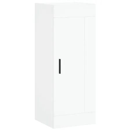 Buffet haut Blanc 34,5x34x180 cm Bois d'ingénierie