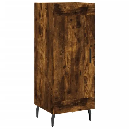 Buffet haut Chêne fumé 34,5x34x180 cm Bois d'ingénierie