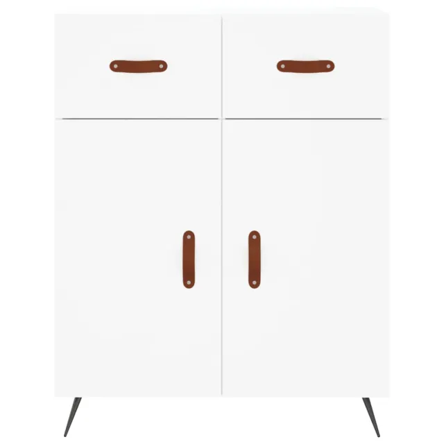 Buffet haut Blanc 69,5x34x180 cm Bois d'ingénierie