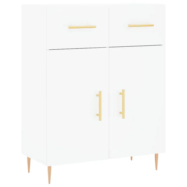 Buffet haut Blanc 69,5x34x180 cm Bois d'ingénierie