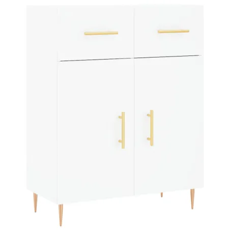 Buffet haut Blanc 69,5x34x180 cm Bois d'ingénierie