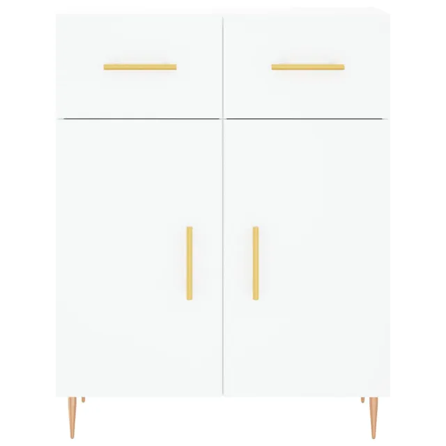 Buffet haut Blanc 69,5x34x180 cm Bois d'ingénierie