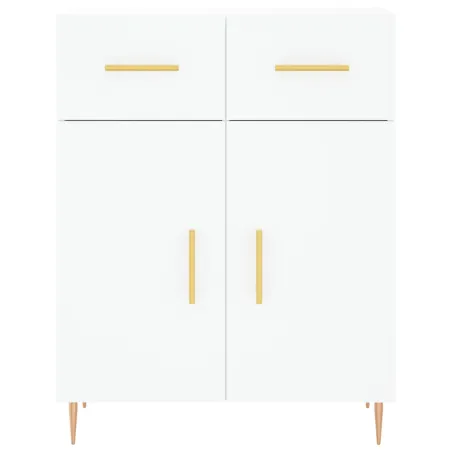 Buffet haut Blanc 69,5x34x180 cm Bois d'ingénierie