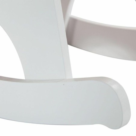 Silla mecedora Alexandra House Living Blanco Naranja Madera MDF 33 x 5