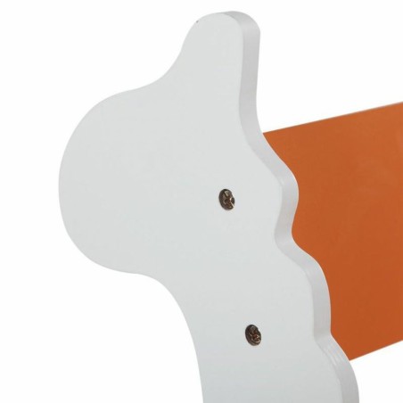 Schommelstoel Alexandra House Living Wit Oranje Hout MDF 33 x 55 x 51,