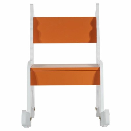 Schommelstoel Alexandra House Living Wit Oranje Hout MDF 33 x 55 x 51,