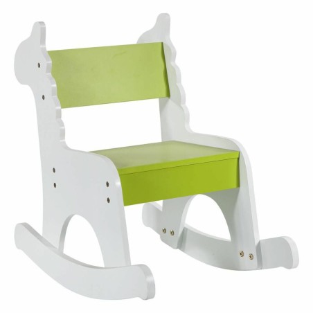 Chaise à bascule Alexandra House Living Blanc Vert Bois MDF 33 x 55 x