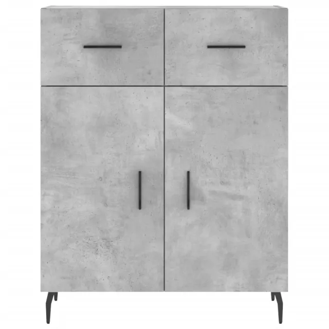 Buffet haut Gris béton 69,5x34x180 cm Bois d'ingénierie