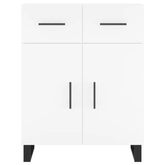 Buffet haut Blanc 69,5x34x180 cm Bois d'ingénierie