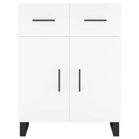 Buffet haut Blanc 69,5x34x180 cm Bois d'ingénierie