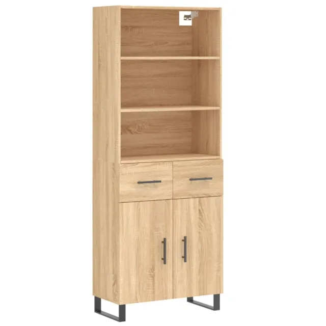 Buffet haut Chêne sonoma 69,5x34x180 cm Bois d'ingénierie