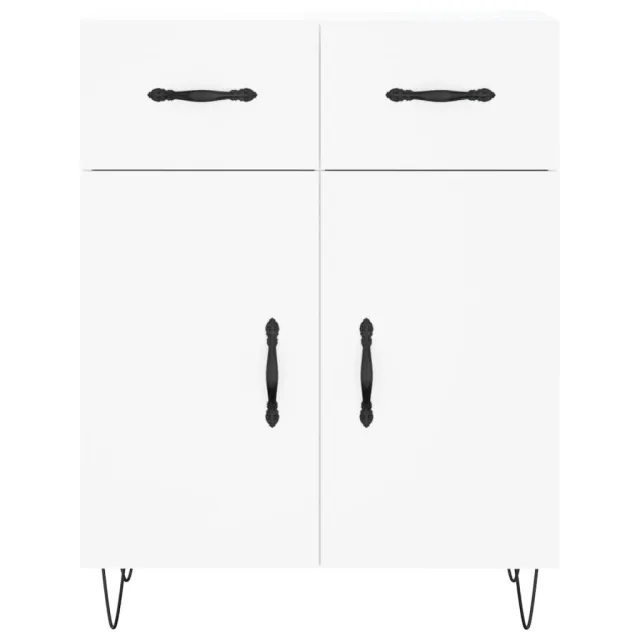 Buffet haut Blanc 69,5x34x180 cm Bois d'ingénierie