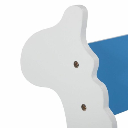 Silla mecedora Alexandra House Living Azul Blanco Madera MDF 33 x 55 x