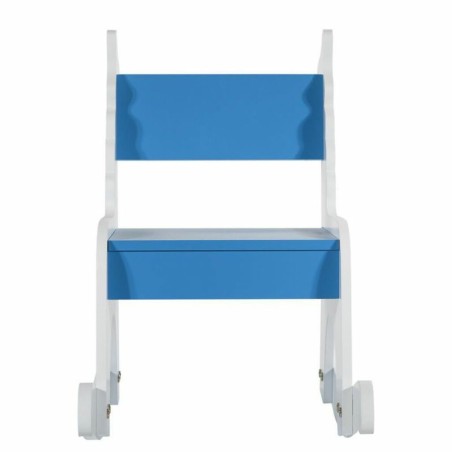 Silla mecedora Alexandra House Living Azul Blanco Madera MDF 33 x 55 x
