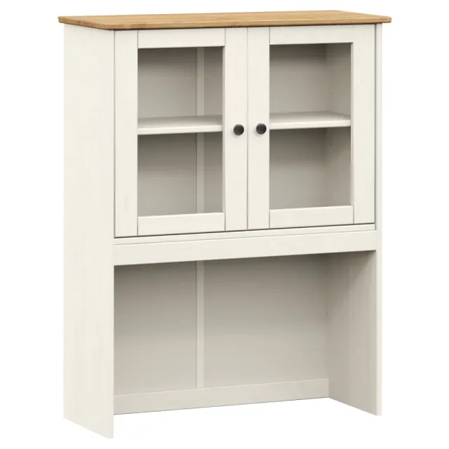 Buffet haut VIGO blanc 80x40x176 cm bois massif de pin