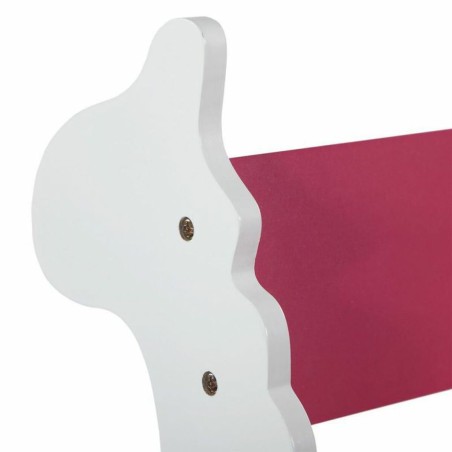 Silla mecedora Alexandra House Living Blanco Rojo Madera MDF 33 x 55 x