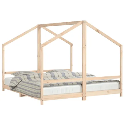 Cadre de lit pour enfants 2x(90x200) cm bois de pin massif 2