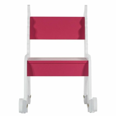 Silla mecedora Alexandra House Living Blanco Rojo Madera MDF 33 x 55 x