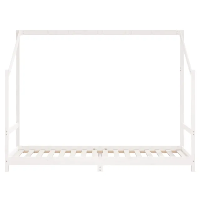 Cadre de lit d'enfant blanc 2x(90x200) cm bois de pin massif