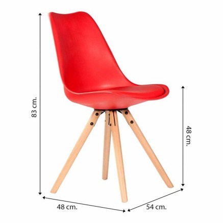 Silla de Comedor Alexandra House Living Rojo 48 x 83 x 54 cm 2