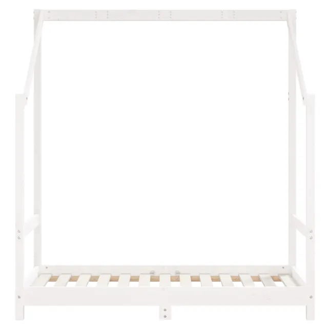 Cadre de lit pour enfant blanc 2x(70x140) cm bois de pin massif