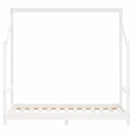 Cadre de lit pour enfant blanc 2x(80x160) cm bois de pin massif