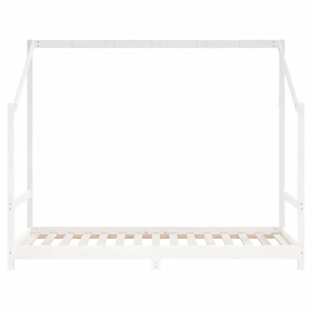 Cadre de lit d'enfant blanc 2x(90x190) cm bois de pin massif
