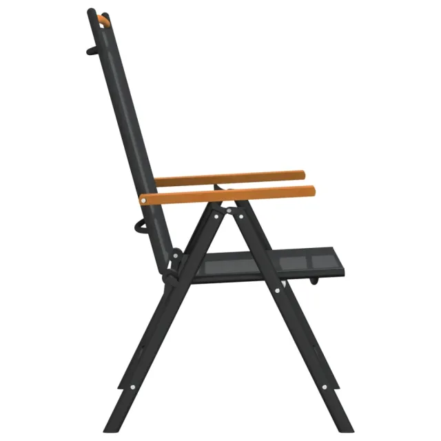 Ensemble à manger de jardin 7 pcs noir aluminium