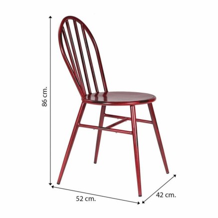 Keukenstoel Alexandra House Living Vintage Rood 52 x 86 x 42 cm 2