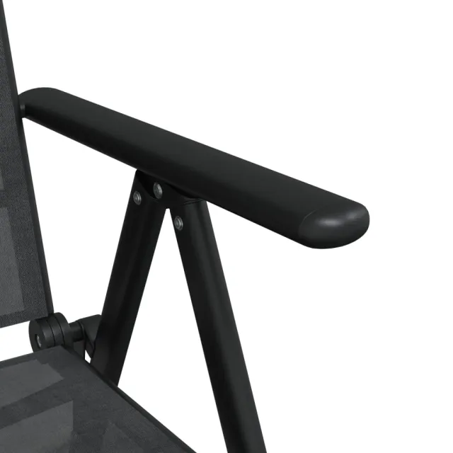 Ensemble à manger de jardin 7 pcs noir aluminium