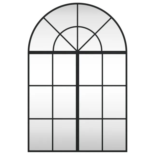 Miroir mural noir 60x90 cm arche fer