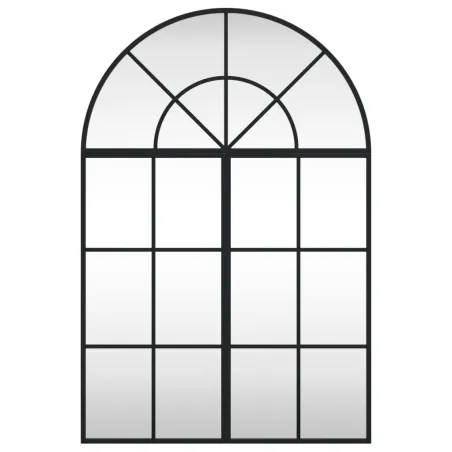 Miroir mural noir 60x90 cm arche fer