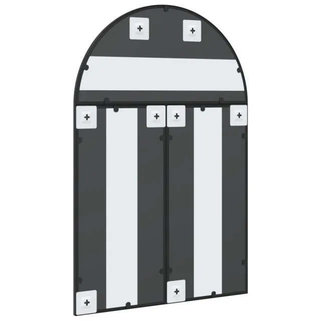 Miroir mural noir 60x90 cm arche fer