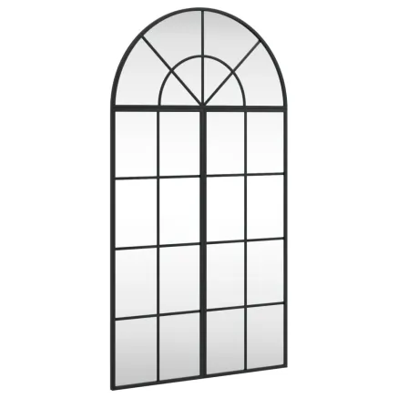 Miroir mural noir 60x110 cm arche fer 2