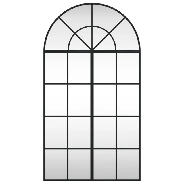 Miroir mural noir 60x110 cm arche fer