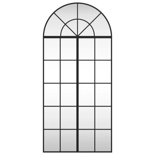 Miroir mural noir 60x130 cm arche fer