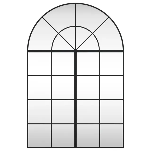Miroir mural noir 80x120 cm arche fer
