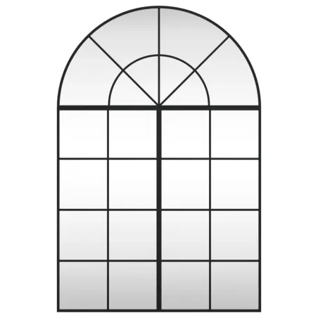 Miroir mural noir 80x120 cm arche fer