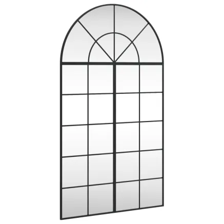 Miroir mural noir 80x140 cm arche fer 2