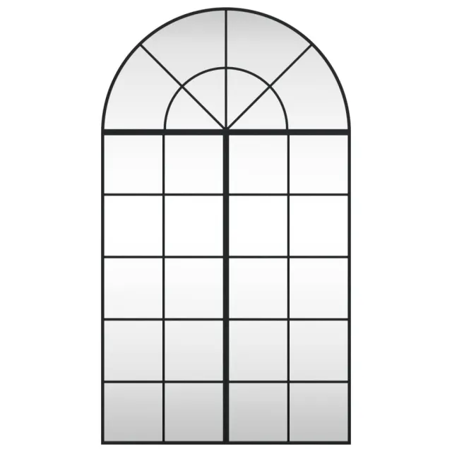 Miroir mural noir 80x140 cm arche fer